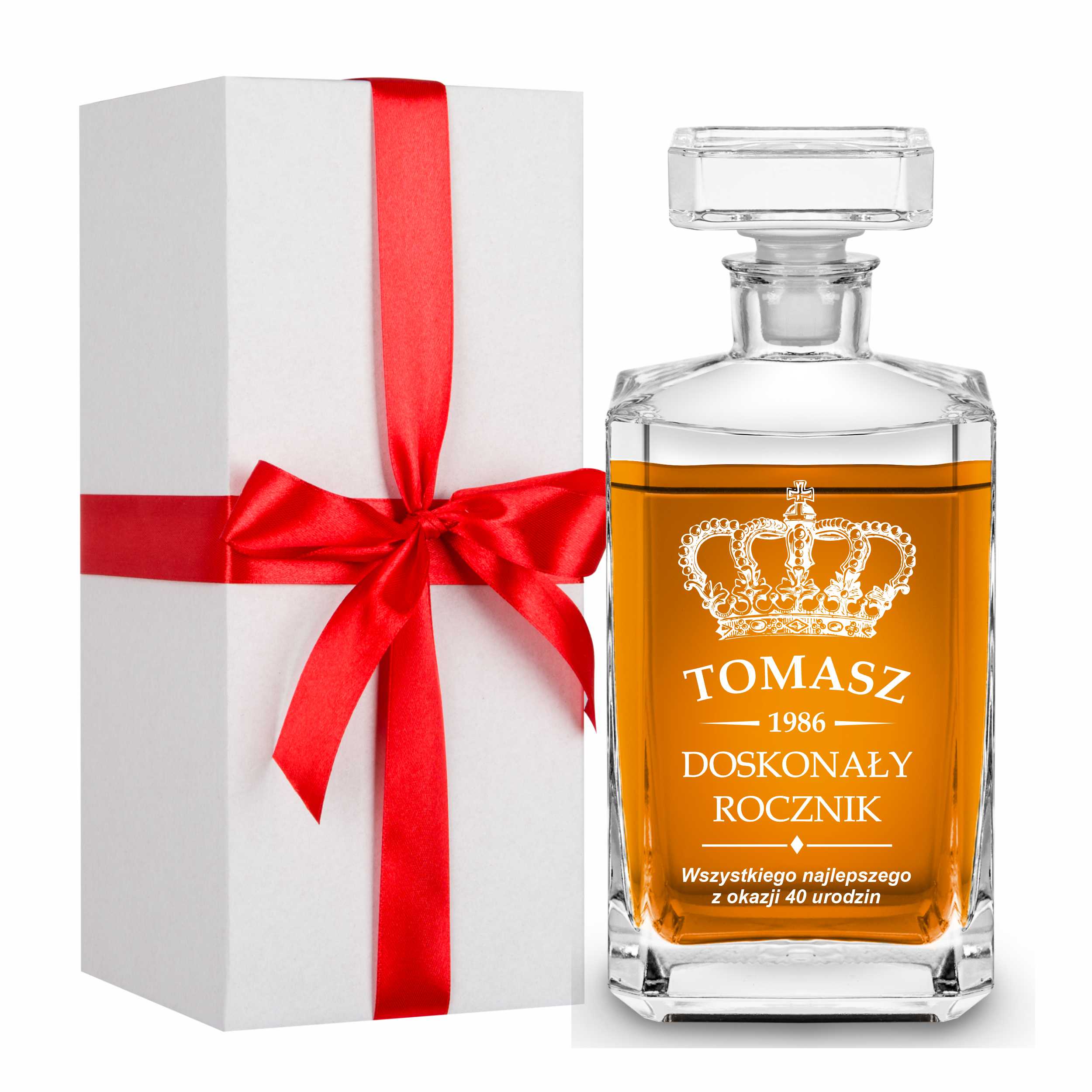 Karafka z grawerem kwadratowa