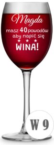 Kieliszek do wina z grawerem 330ml