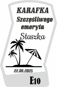 Karafka z grawerem dla emeryta