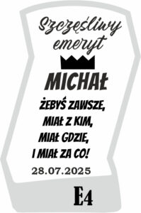 Karafka z grawerem dla emeryta