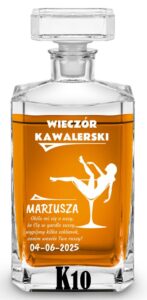 Karafka z grawerem na wieczór kawalerski