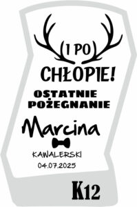 Karafka z grawerem na wieczór kawalerski