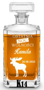 Karafka z grawerem na wieczór kawalerski