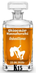 Karafka z grawerem na wieczór kawalerski