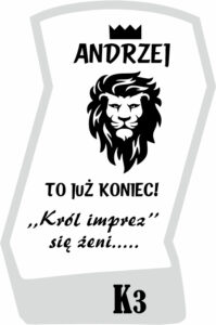 Karafka z grawerem na wieczór kawalerski