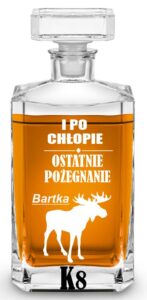 Karafka z grawerem na wieczór kawalerski