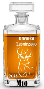 Karafka dla myśliwego z grawerem, na prezent