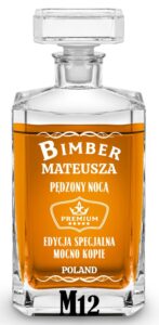 Karafka dla myśliwego z grawerem, na prezent