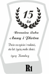 Karafka z grawerem na rocznicę ślubu