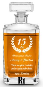 Karafka z grawerem na rocznicę ślubu