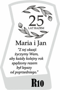 Karafka z grawerem na rocznicę ślubu