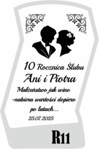 Karafka z grawerem na rocznicę ślubu