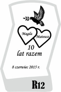 Karafka z grawerem na rocznicę ślubu