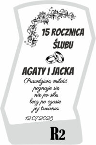 Karafka z grawerem na rocznicę ślubu