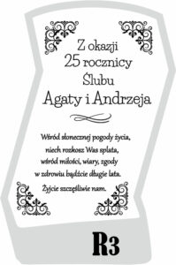 Karafka z grawerem na rocznicę ślubu