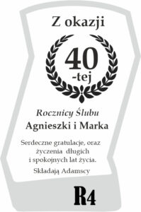 Karafka z grawerem na rocznicę ślubu