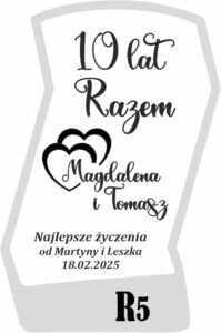 Karafka z grawerem na rocznicę ślubu