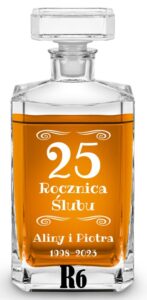 Karafka z grawerem na rocznicę ślubu