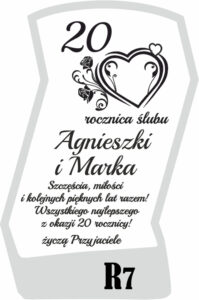 Karafka z grawerem na rocznicę ślubu