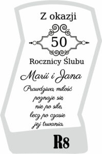 Karafka z grawerem na rocznicę ślubu