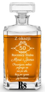 Karafka z grawerem na rocznicę ślubu