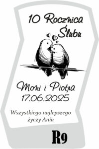 Karafka z grawerem na rocznicę ślubu