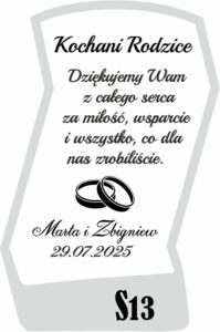 Karafka ślubna z grawerem. Prezent na ślub