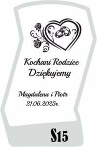 Karafka ślubna z grawerem. Prezent na ślub