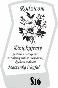 Karafka ślubna z grawerem.