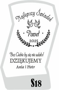 Karafka ślubna z grawerem. Prezent na ślub