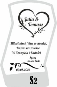 Karafka ślubna z grawerem