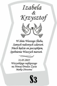 Karafka ślubna z grawerem