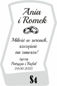 Karafka ślubna z grawerem