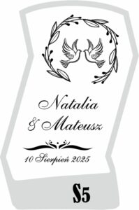 Karafka ślubna z grawerem.