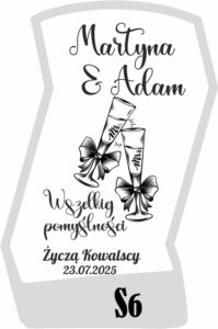 Karafka ślubna z grawerem.