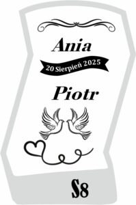 Karafka ślubna z grawerem. Prezent na ślub