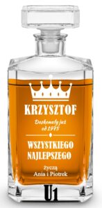 Karafka z grawerem na urodziny