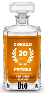 Karafka z grawerem na urodziny