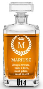 Karafka z grawerem na urodziny