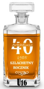 Karafka z grawerem na urodziny