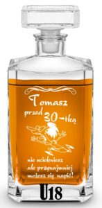 Karafka z grawerem na urodziny