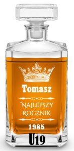 Karafka z grawerem na urodziny