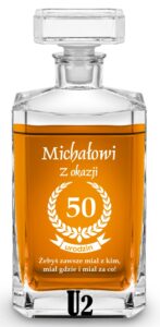 Karafka z grawerem na urodziny