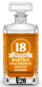 Karafka z grawerem na urodziny