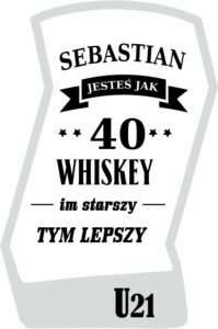 Karafka z grawerem na 40 urodziny