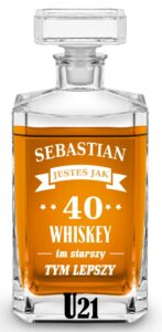 Karafka z grawerem na urodziny