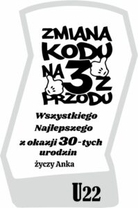 Karafka z grawerem zmiana kodu na 3 z przodu