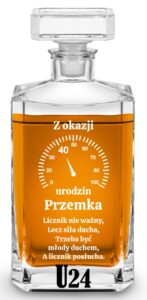 Karafka z grawerem na urodziny