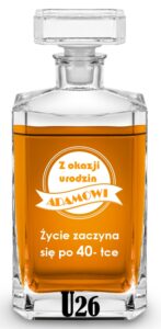 Karafka z grawerem na urodziny