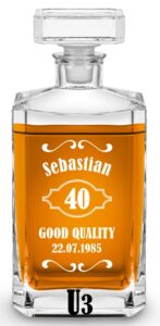 Karafka z grawerem na urodziny